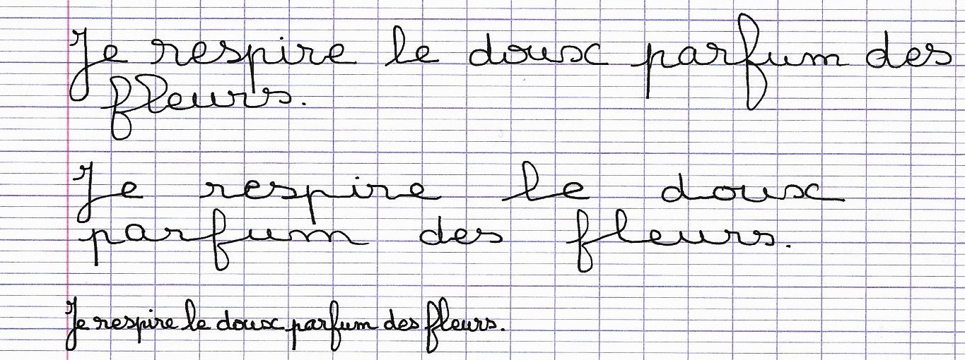 Graphothérapeute Bordeaux Valérie Sébastiani-Vigneron - La Chouette Ecriture - Dysgraphie - modèle d'écriture